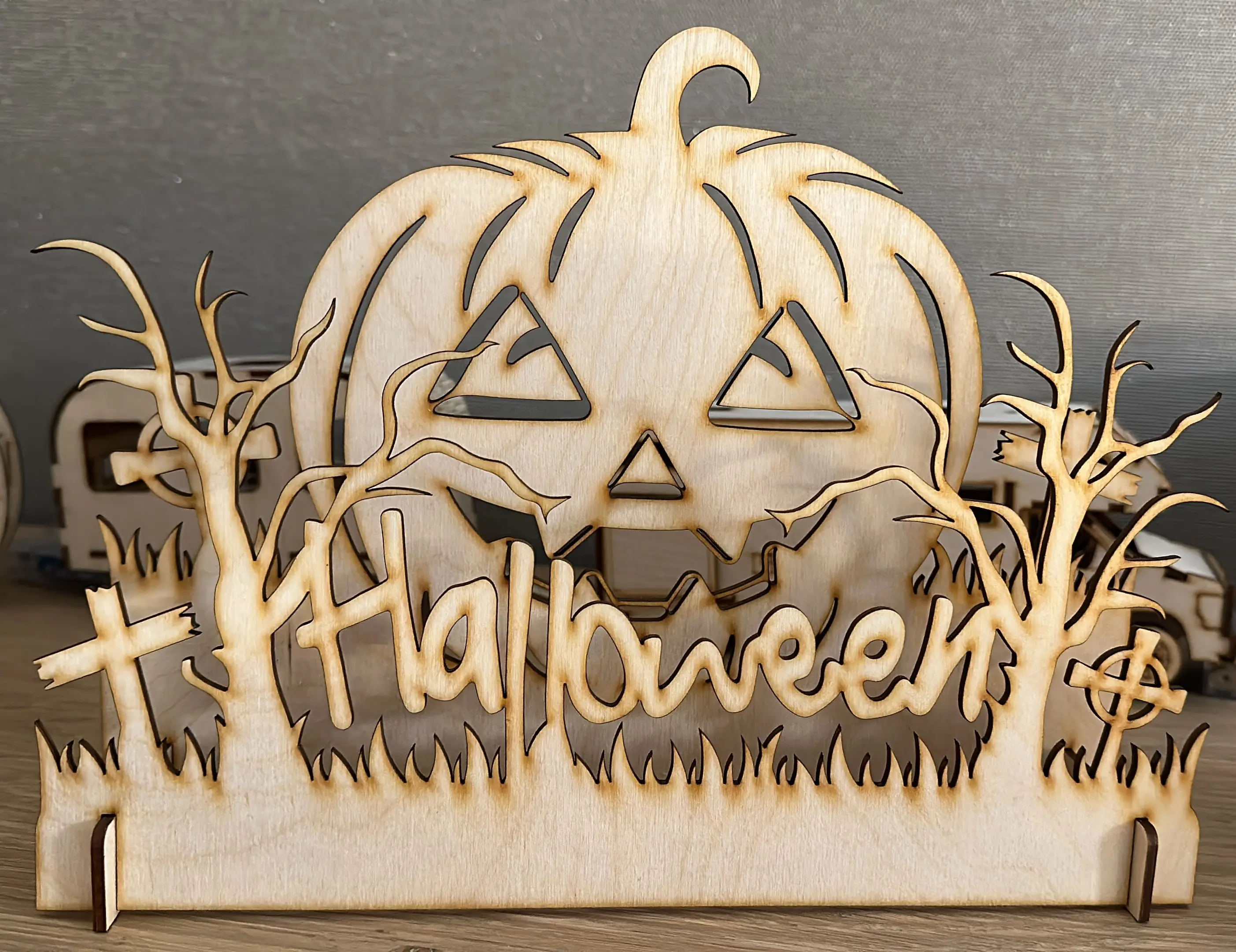 Halloween - Kunst auf Holz von Die dekobude